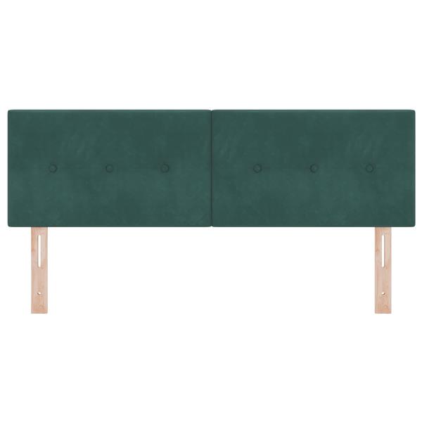 Grote foto vidaxl hoofdbord met knopen 160 cm fluweel donkergroen antiek en kunst stoelen en banken