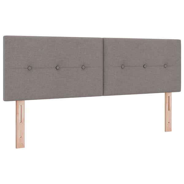 Grote foto vidaxl hoofdbord met knopen 140 cm stof taupe antiek en kunst stoelen en banken