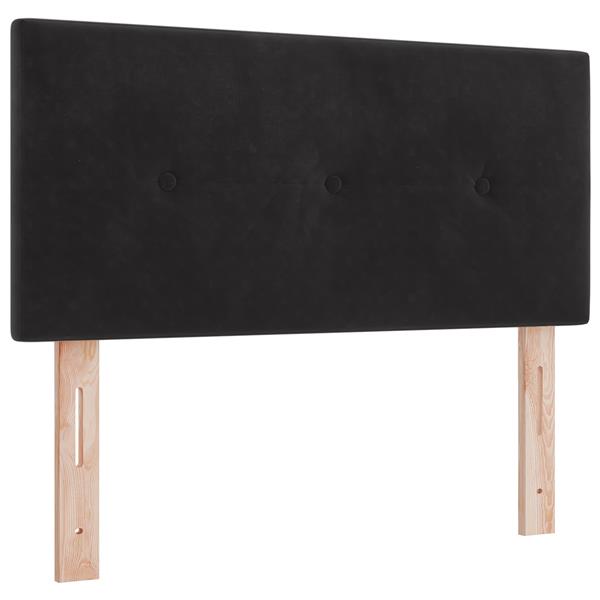 Grote foto vidaxl hoofdbord met knopen 100 cm fluweel zwart antiek en kunst stoelen en banken