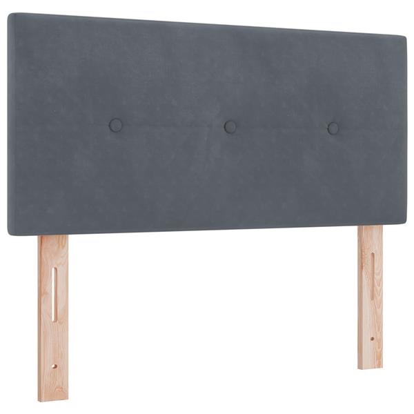 Grote foto vidaxl hoofdbord met knopen 100 cm fluweel donkergrijs antiek en kunst stoelen en banken