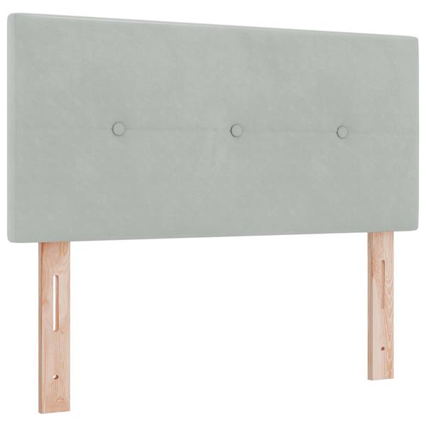 Grote foto vidaxl hoofdbord met knopen 100 cm fluweel lichtgrijs antiek en kunst stoelen en banken