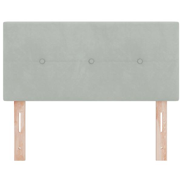 Grote foto vidaxl hoofdbord met knopen 100 cm fluweel lichtgrijs antiek en kunst stoelen en banken