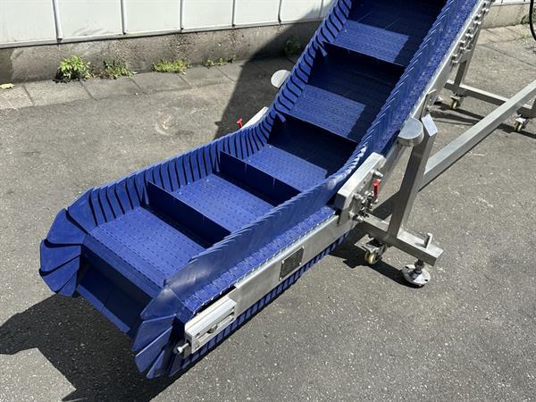 Grote foto opvoerband roestvrijstalen frame met pp modulair band doe het zelf en verbouw afvalverwerking