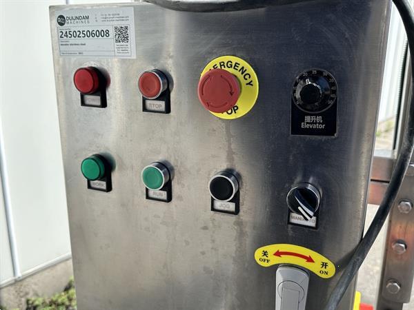 Grote foto opvoerband roestvrijstalen frame met pp modulair band doe het zelf en verbouw afvalverwerking