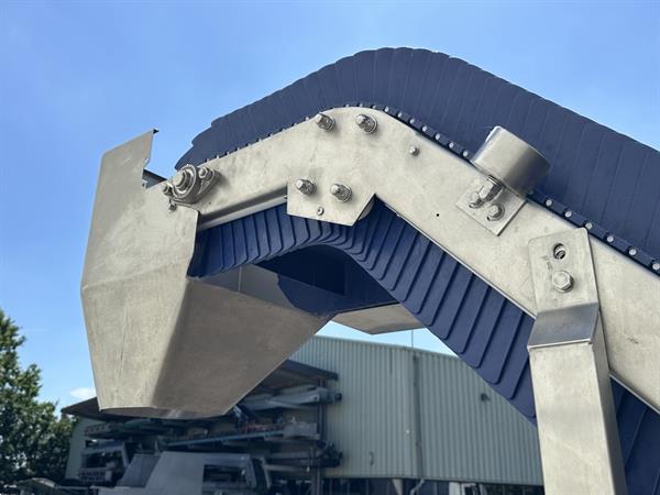 Grote foto opvoerband roestvrijstalen frame met pp modulair band doe het zelf en verbouw afvalverwerking