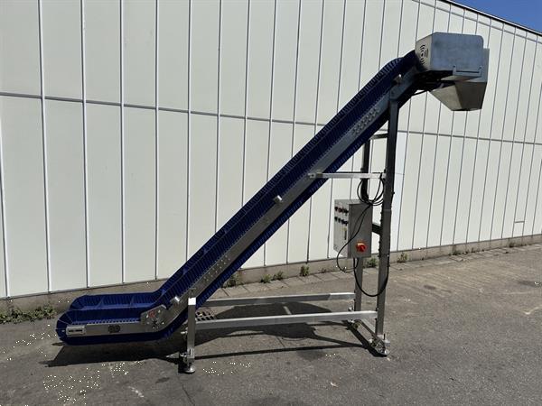 Grote foto opvoerband roestvrijstalen frame met pp modulair band doe het zelf en verbouw afvalverwerking