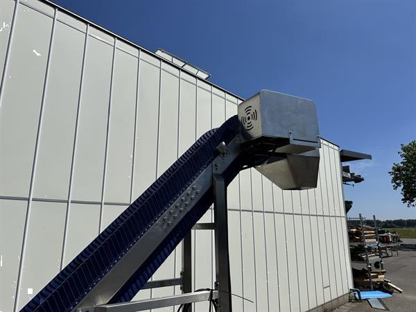 Grote foto opvoerband roestvrijstalen frame met pp modulair band doe het zelf en verbouw afvalverwerking
