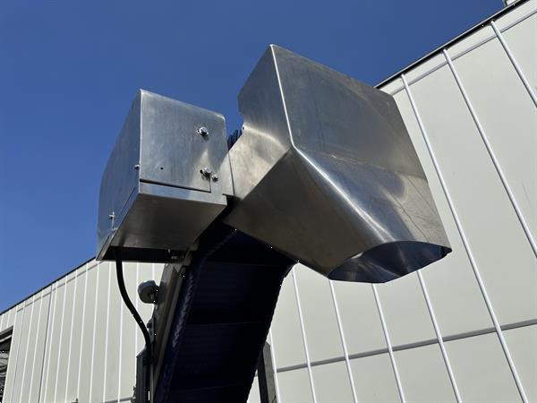 Grote foto opvoerband roestvrijstalen frame met pp modulair band doe het zelf en verbouw afvalverwerking
