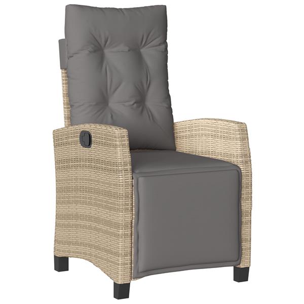 Grote foto vidaxl 3 delige tuintafelset beige poly rattan tuin en terras tuinmeubelen