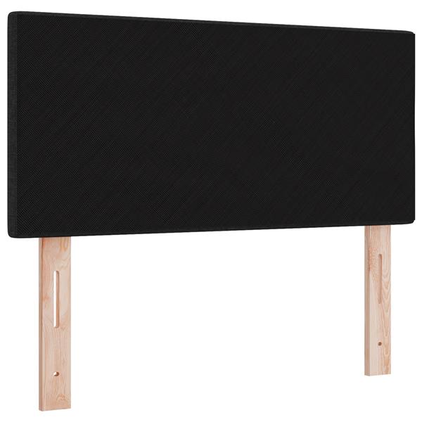 Grote foto vidaxl hoofdbord met knopen 80 cm stof zwart antiek en kunst stoelen en banken