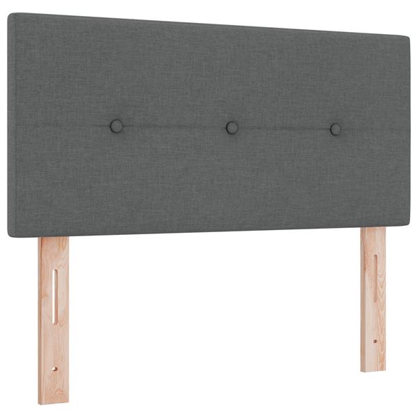 Grote foto vidaxl hoofdbord met knopen 80 cm stof donkergrijs antiek en kunst stoelen en banken