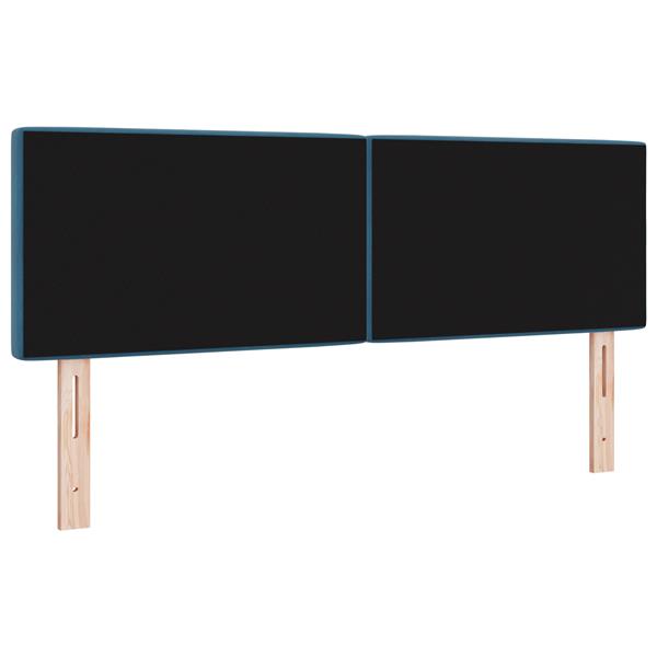 Grote foto vidaxl hoofdbord met kristallen knopen 160 cm fluweel donkerblauw antiek en kunst stoelen en banken