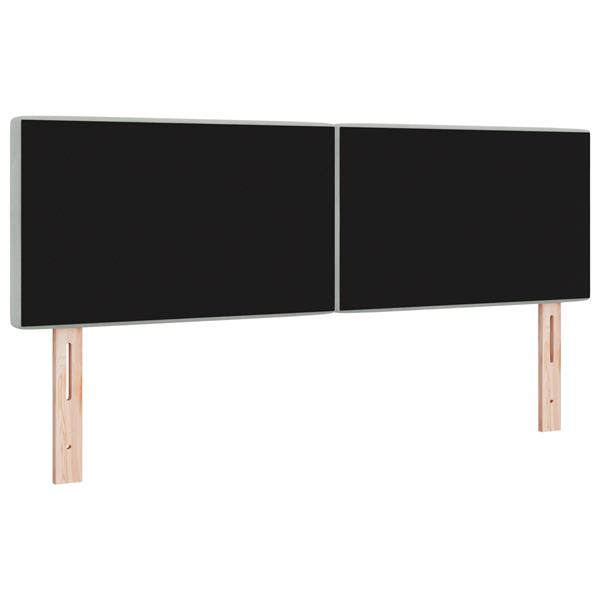 Grote foto vidaxl hoofdbord met kristallen knopen 160 cm fluweel lichtgrijs antiek en kunst stoelen en banken