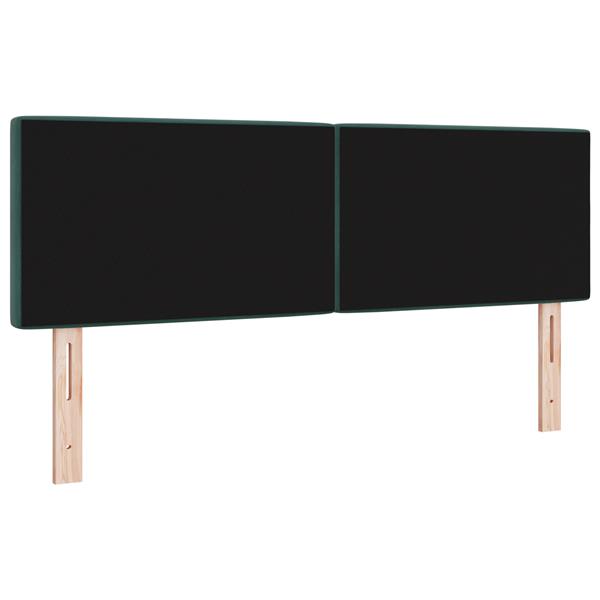 Grote foto vidaxl hoofdbord met kristallen knopen 140 cm fluweel donkergroen antiek en kunst stoelen en banken
