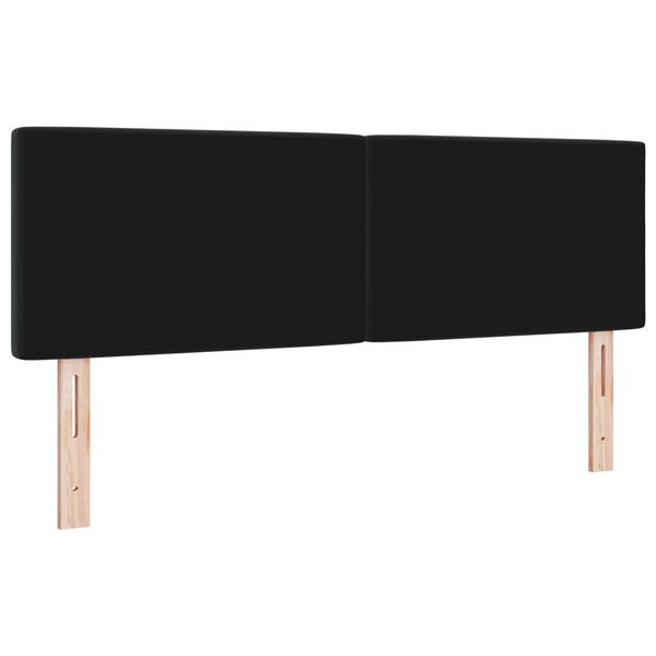 Grote foto vidaxl hoofdbord met kristallen knopen 140 cm fluweel zwart antiek en kunst stoelen en banken
