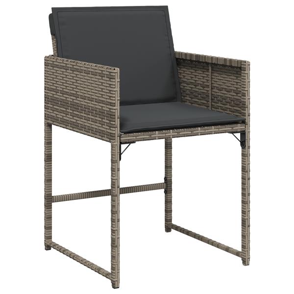 Grote foto vidaxl 5 delige tuinset met kussens van grijs poly rattan tuin en terras tuinmeubelen