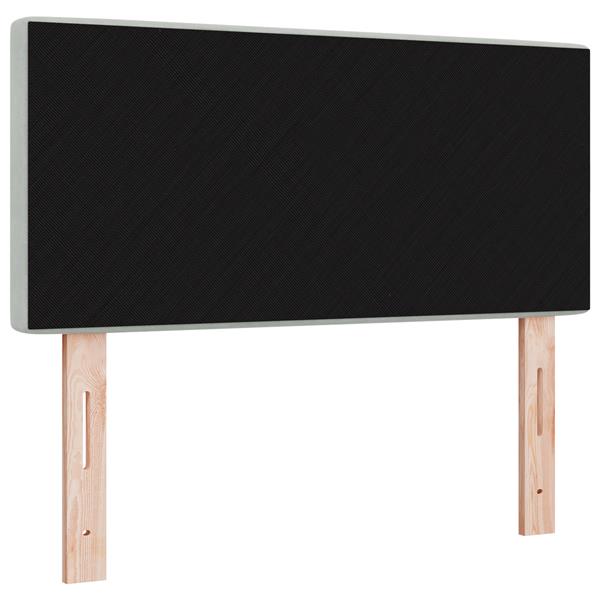 Grote foto vidaxl hoofdbord met kristallen knopen 100 cm fluweel lichtgrijs antiek en kunst stoelen en banken