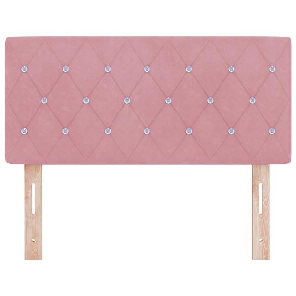 Grote foto vidaxl hoofdbord met kristallen knopen 90 cm fluweel roze antiek en kunst stoelen en banken
