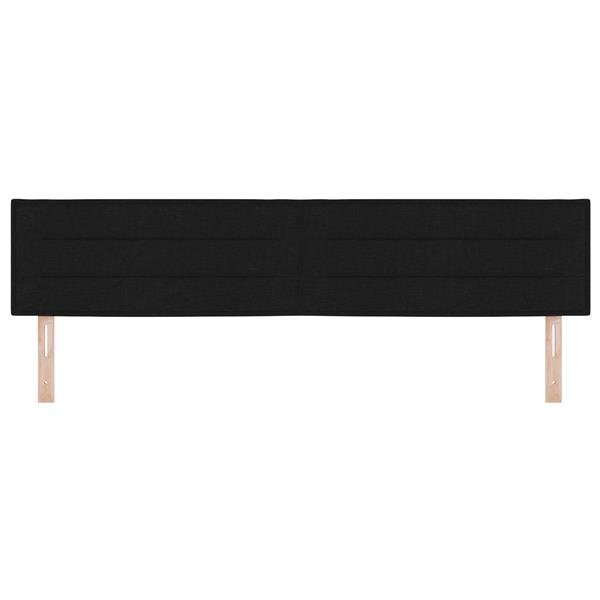 Grote foto vidaxl hoofdbord met strepen 200 cm stof zwart antiek en kunst stoelen en banken