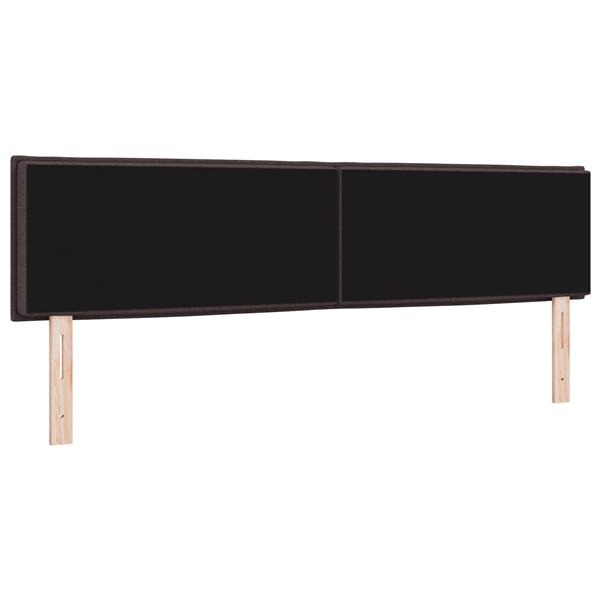 Grote foto vidaxl hoofdbord met strepen 180 cm stof donkerbruin antiek en kunst stoelen en banken