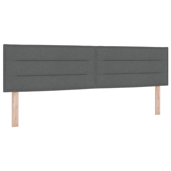 Grote foto vidaxl hoofdbord met strepen 180 cm stof donkergrijs antiek en kunst stoelen en banken