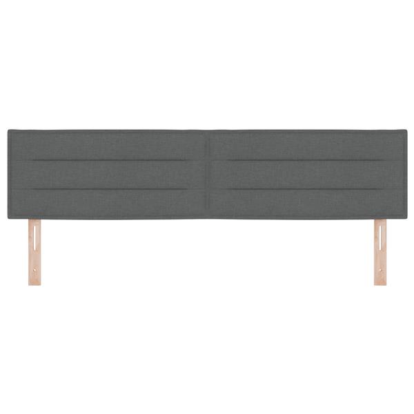 Grote foto vidaxl hoofdbord met strepen 180 cm stof donkergrijs antiek en kunst stoelen en banken