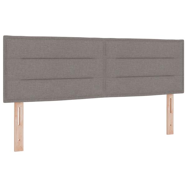 Grote foto vidaxl hoofdbord met strepen 160 cm stof taupe antiek en kunst stoelen en banken