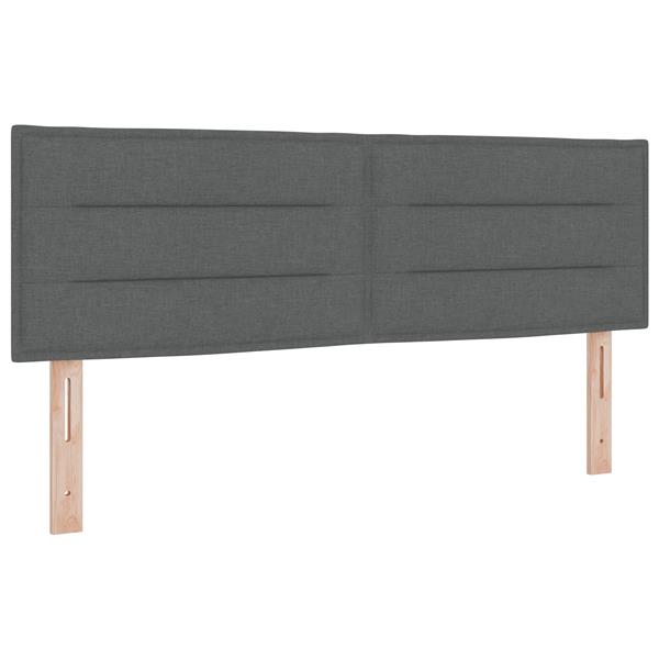 Grote foto vidaxl hoofdbord met strepen 160 cm stof donkergrijs antiek en kunst stoelen en banken