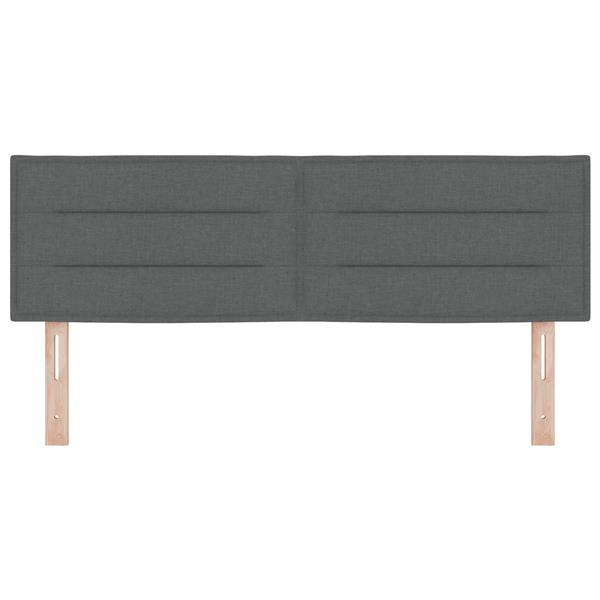 Grote foto vidaxl hoofdbord met strepen 160 cm stof donkergrijs antiek en kunst stoelen en banken