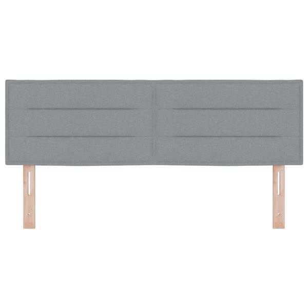 Grote foto vidaxl hoofdbord met strepen 160 cm stof lichtgrijs antiek en kunst stoelen en banken