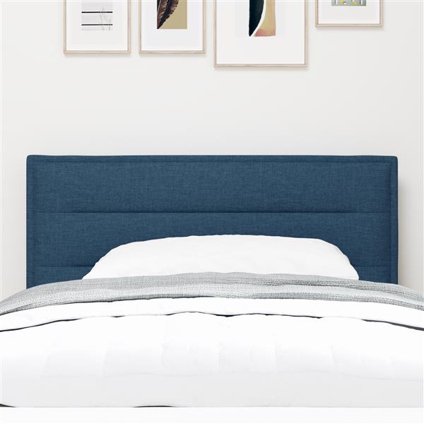 Grote foto vidaxl hoofdbord met strepen 100 cm stof blauw antiek en kunst stoelen en banken