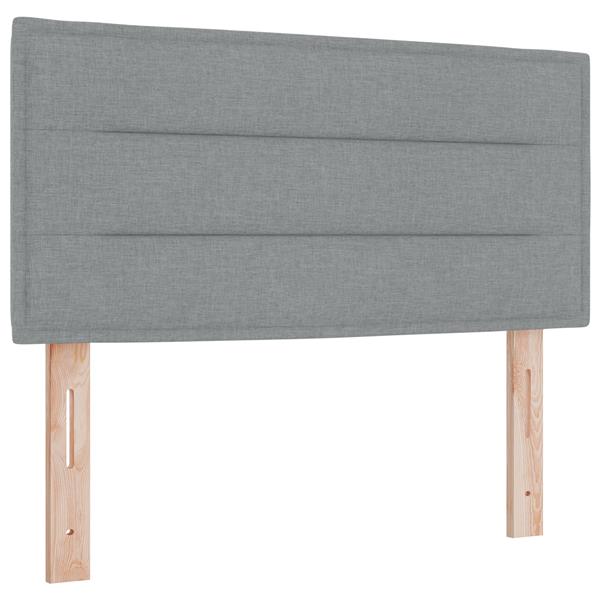 Grote foto vidaxl hoofdbord met strepen 90 cm stof lichtgrijs antiek en kunst stoelen en banken
