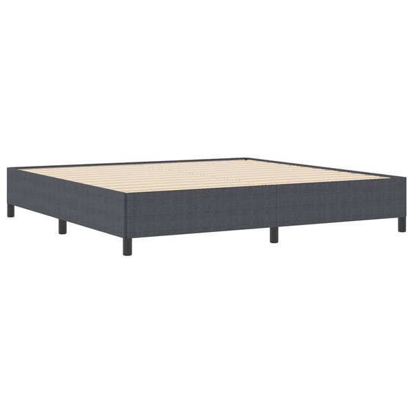 Grote foto vidaxl bedframe 200x200 cm ribfluweel donkergrijs antiek en kunst stoelen en banken