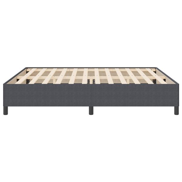 Grote foto vidaxl bedframe 200x200 cm ribfluweel donkergrijs antiek en kunst stoelen en banken