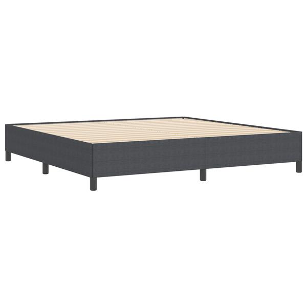 Grote foto vidaxl bedframe 200x200 cm ribfluweel donkergrijs antiek en kunst stoelen en banken