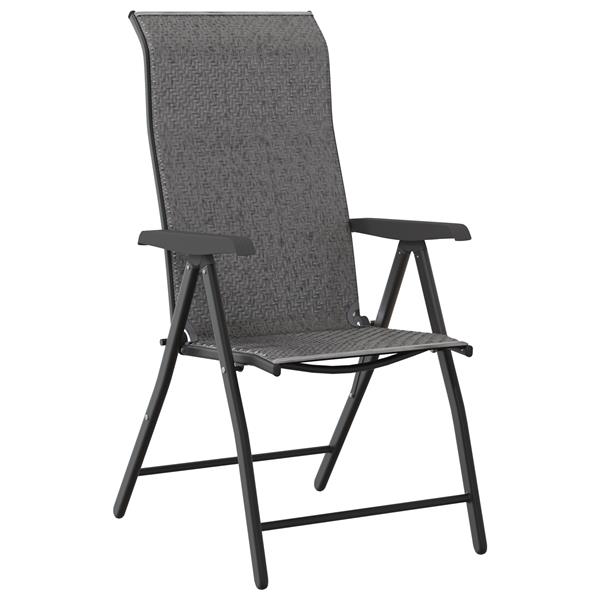 Grote foto vidaxl 3 delige tuin eettafel set grijs poly rattan tuin en terras tuinmeubelen