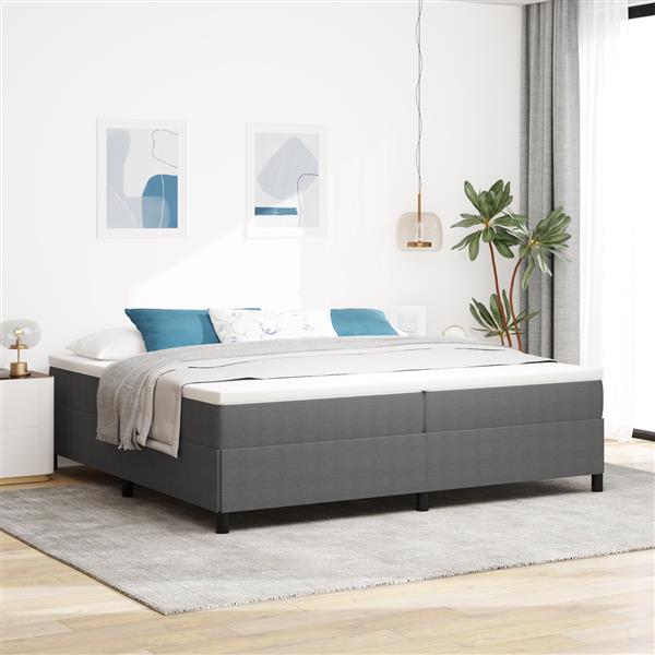 Grote foto vidaxl bedframe 200x200 cm ribfluweel lichtgrijs antiek en kunst stoelen en banken