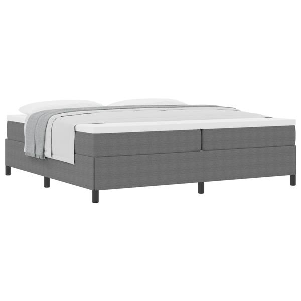 Grote foto vidaxl bedframe 200x200 cm ribfluweel lichtgrijs antiek en kunst stoelen en banken