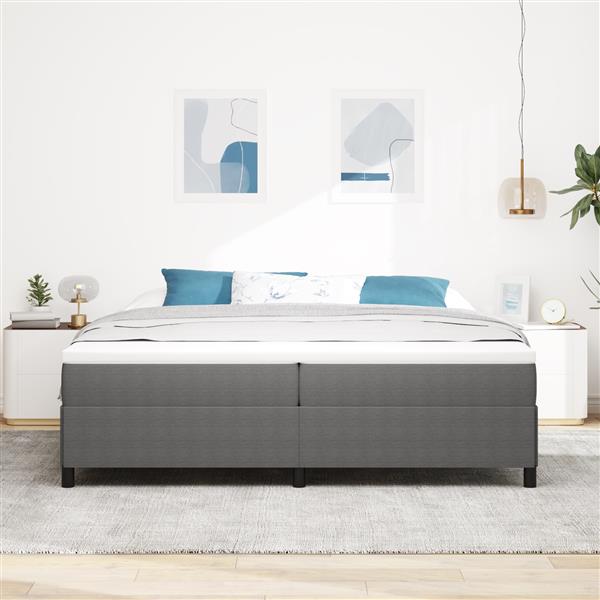 Grote foto vidaxl bedframe 200x200 cm ribfluweel lichtgrijs antiek en kunst stoelen en banken
