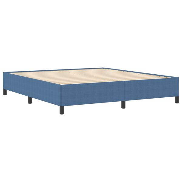 Grote foto vidaxl bedframe 180x200 cm ribfluweel blauw antiek en kunst stoelen en banken