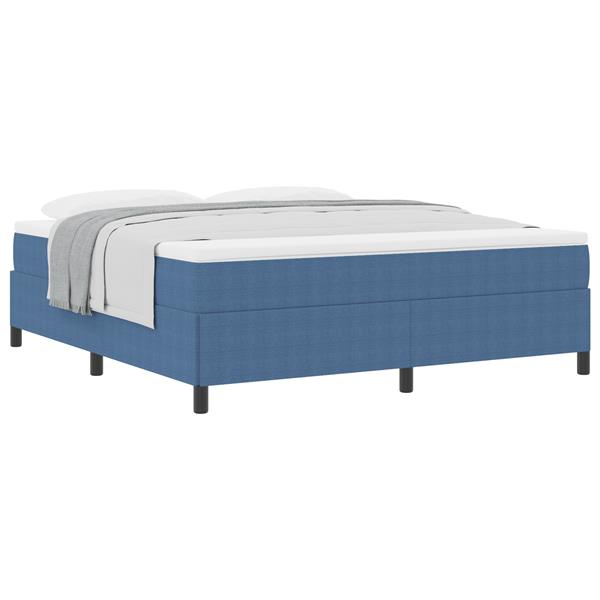 Grote foto vidaxl bedframe 180x200 cm ribfluweel blauw antiek en kunst stoelen en banken