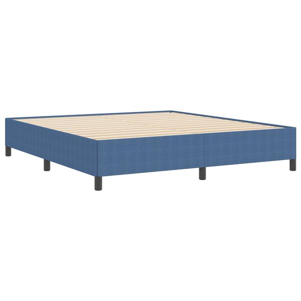 Grote foto vidaxl bedframe 180x200 cm ribfluweel blauw antiek en kunst stoelen en banken
