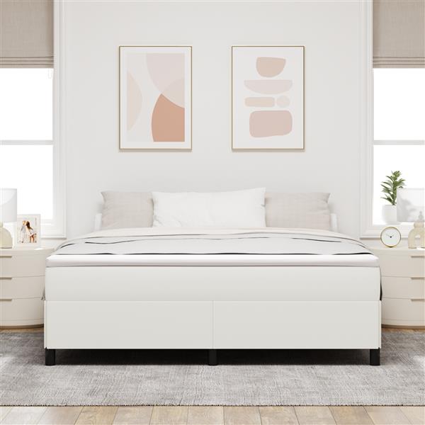 Grote foto vidaxl bedframe 180x200 cm ribfluweel cr mekleurig antiek en kunst stoelen en banken