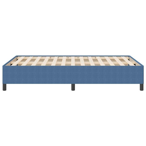 Grote foto vidaxl bedframe 140x200 cm ribfluweel blauw antiek en kunst stoelen en banken