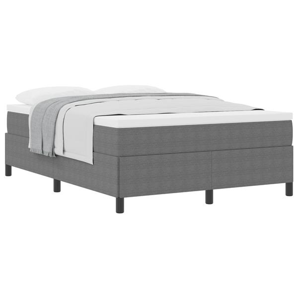 Grote foto vidaxl bedframe 140x200 cm ribfluweel lichtgrijs antiek en kunst stoelen en banken