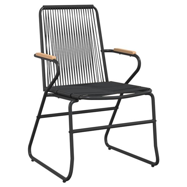 Grote foto vidaxl 5 delige tuinset zwart pvc rattan tuin en terras tuinmeubelen