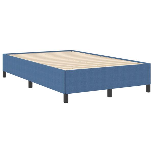 Grote foto vidaxl bedframe 120x200 cm ribfluweel blauw antiek en kunst stoelen en banken