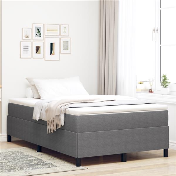 Grote foto vidaxl bedframe 120x200 cm ribfluweel lichtgrijs antiek en kunst stoelen en banken