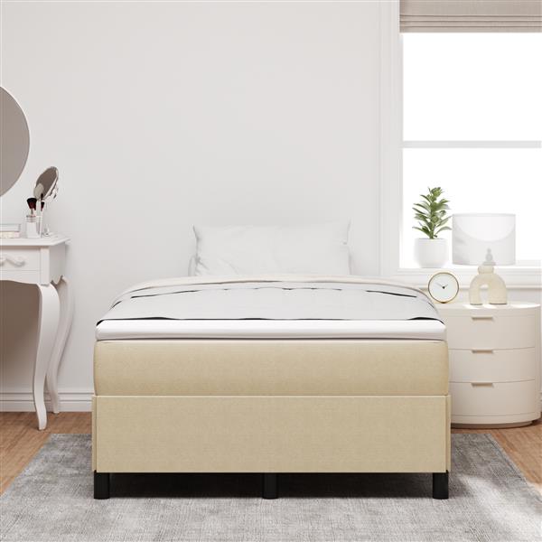Grote foto vidaxl bedframe 120x190 cm ribfluweel lichtgroen grijs antiek en kunst stoelen en banken