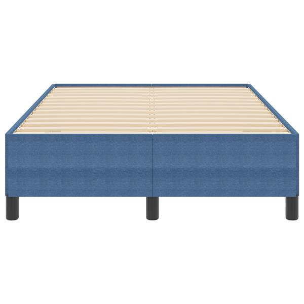 Grote foto vidaxl bedframe 120x190 cm ribfluweel blauw antiek en kunst stoelen en banken